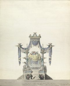 Catafalque for the Empress Catherine the Great of Russia Front Elevation