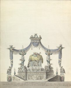 Catafalque of the Empress Catherine the Great of Russia, Side Elevation, 1796