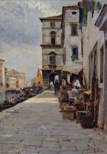 Market in Chioggia by Vincenzo Caprile