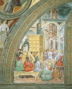 The Miracle of the Cloud, (detail) from Stories of Saint Peter Martyr, by Vincenzo Foppa by Vincenzo Foppa