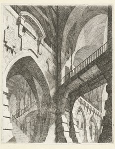Interior of a Building by Vincenzo Mazzi