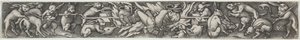 Rabbits Roasting a Hunter and His Dogs by Virgilius Solis