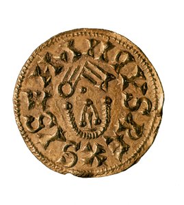 Tremissis of King Sisenand, Cast in Tarraco, Spain, 7th Century by Visigothic