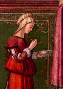 The Birth of the Virgin, cycle of the Scuola degli Albanesi, circa 1502/03