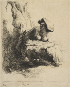 A Woman Making Water, late 18th-early 19th century by Vivant Denon