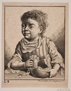A Little Girl, Half Figure by W.A. Müller