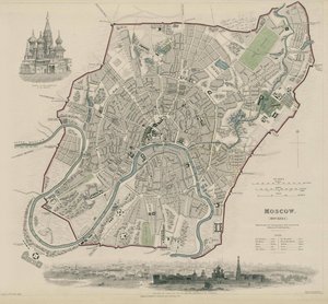 Map of Moscow, 1836