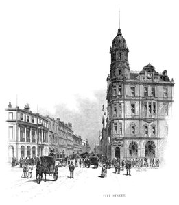 Pitt Street, Sydney, New South Wales, Australia, 1886 by WC Fitler