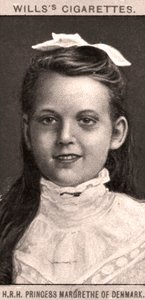 H.R.H Princess Margrethe of Denmark, 1908 by WD and HO Wills