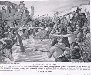 Landing of Julius Caesar, Illustration from 