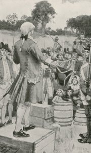 Governor Phillip Addressing the First Australian Settlers upon Landing at Sydney Cove by W.S. Stacey