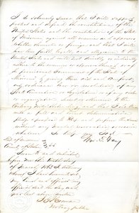 Loyalty oath of Wm. T. Gay of Missouri, County of St. Louis by W.T. Gay