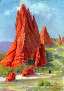 The Garden of the Gods in Colorado, c.1880 (engraving) by W. (after) Kranz