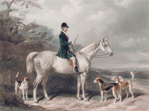 Mr. William Long on Bertha, Engraved by E. Hacker, 1849