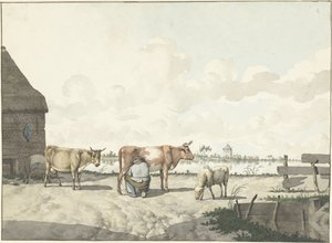 Milking Farmer by W. Barthautz