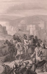 Marshal de Boucicault forces Sultan Bayezid to stop siege of Constantinople by John Ward Dunsmore