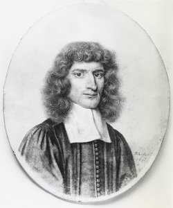 Portrait of Isaac Barrow, English Christian theologian and mathematician, engraving by John Ward Dunsmore