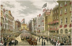 Procession on the Strand, Temple Bar, Strand, London, UK