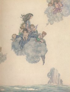 With The Rest of Her Children of Air, Soared High Above the Rosy Cloud