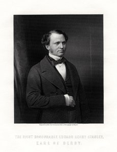 Edward Henry Stanley, 15th Earl of Derby, British statesman, mid-late 19th century by W. Holl