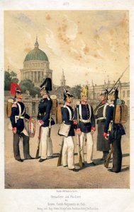 Grenadiers and Fusiliers of the Prussian Army, 1857 by W Korn