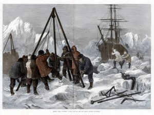 Arctic Life, Cutting a Way Out of the Ice from Winter Quarters, 1875 by W. Palmer