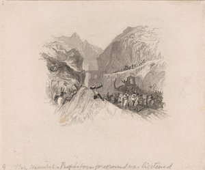 Hannibal Passing the Alps (vignette) by W. R. Smith