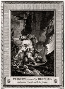 Cerberus, Chained by Hercules, Infects the Earth with His Foam by W. Walker