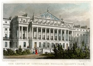 The centre of Cumberland Terrace, Regents Park, London by W. Wallis