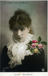 Henriette Rosine Bernard aka Sarah Bernhardt as “The Lady of the Camellias” by Alexandre Dumas Jr. by W. and D. Downey
