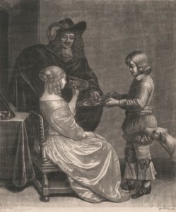 Lady, Cavalier and a Page by Wallerant Vaillant