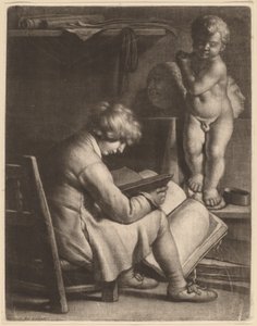 Young Artist with a Statue of Cupid by Wallerant Vaillant