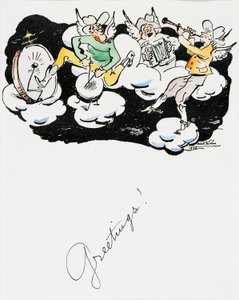 Christmas Greeting Card by Walt Kuhn
