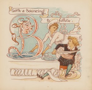 Illustration for Pothooks and Perseverance by Walter Crane
