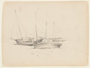 Fishing Boats on the Seashore