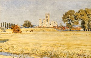 Canterbury Cathedral from the Meadows by Walter Crane