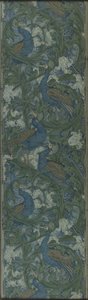 Cut Panel of Fig and Peacock Wallpaper, c.1895