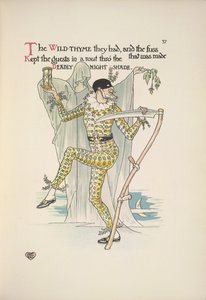 Deadly night shade. A man wearing a mask, a yellow costume and holding an egg timer and a scythe