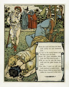 The Giant Breaks His Neck, from The Blue Beard Picture Book by Walter Crane