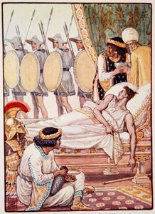 With an Effort He Looked at Them as They Passed, Illustration from 