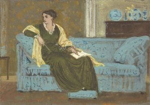 Woman Seated on a Sofa