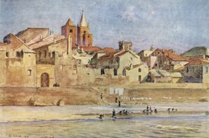 Albenga, from the Centa, Italy by Walter Frederick Roofe Tyndale