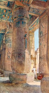 In the Temple of Ramses III, Medinet Habu by Walter Frederick Roofe Tyndale