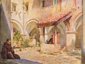 The Upper Cloister at San Francesco, Ragusa by Walter Frederick Roofe Tyndale