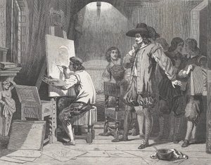 Sebastian Gomez Discovered by His Master, Murillo, At Work (from Illustrated L...)