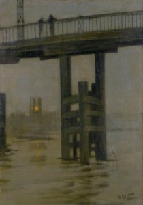 Battersea Bridge - Misty Moonlight