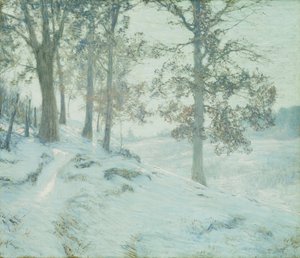 Lingering Oak Leaves by Walter Launt Palmer