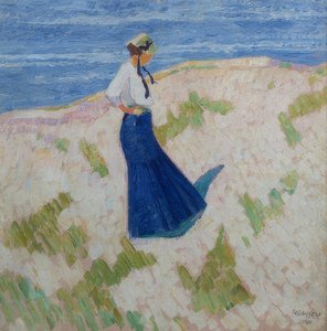 Bernhardine Bornemann on the Beach in Heist