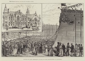 Launch of HMS Endymion at Hull by the Marchioness of Salisbury by Walter Paget