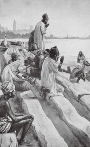Parsis Worshipping the rising Sun on the Beach at Bombay by Walter Paget